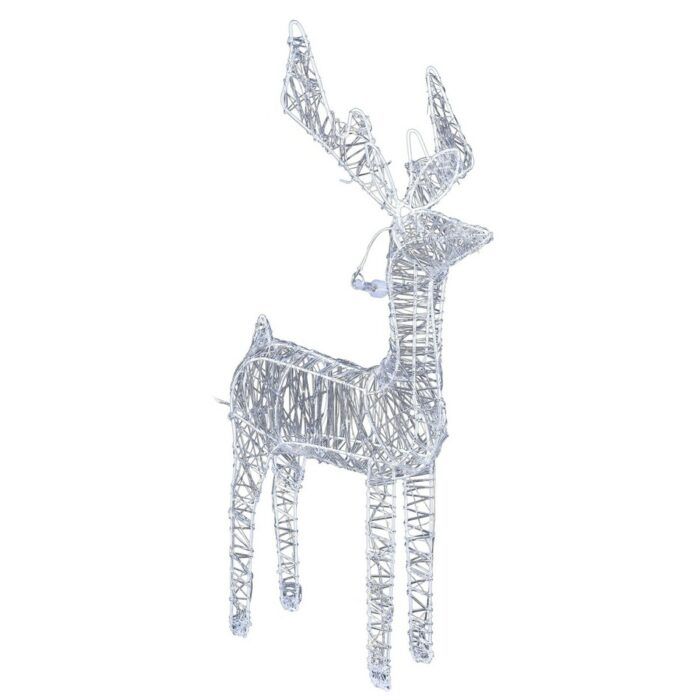 Vánoční drátěná dekorace Reindeer stříbrná