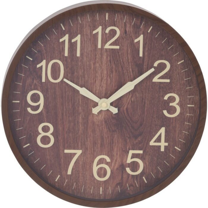 Nástěnné hodiny s imitací dřeva Rimini