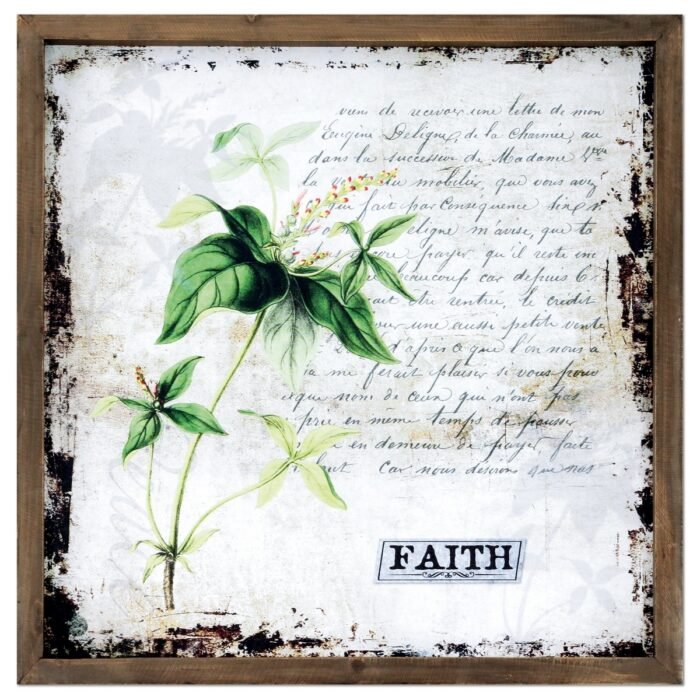 Plátěný obraz v dřevěném rámečku Faith