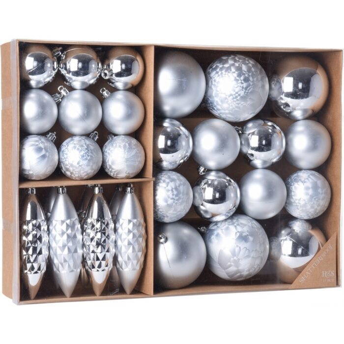 Sada vánočních ozdob Terme stříbrná