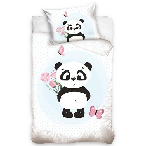 BedTex Dětské bavlněné povlečení do postýlky Roztomilá Panda