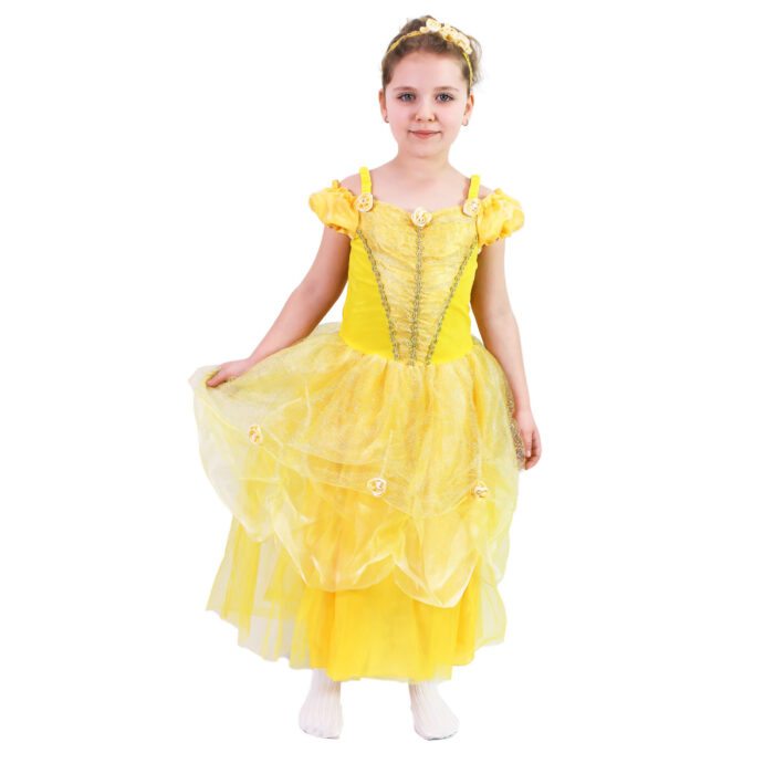 Rappa Dětský kostým Princezna žlutá